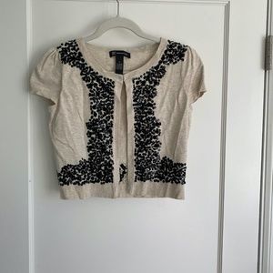 INC International Concepts Cropped Cardigan Sequined